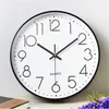 Minimalisme Horloge Murale Classique Nordique Épaisse Bordure Design Moderne Calme Suspendu 3D Horloges Chambre Salon Étude Décor À La Maison