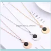 Pendant & Pendants Jewelrypendant Necklaces Ty36 Classic Black Gold Two-Tone Wild Long Sweater Chain Titanium Steel Rose Jewelry Drop Delive