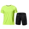 Running set 2pcs / set mäns träningsgymnastik kläder fitness kompression sportkläder övning träning tights jogging homme