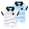 Estate neonato neonato pagliaccetto maniche corte in cotone patchwork strisciante neonati neonati neonati vestiti 3 6 9 12 mesi