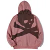 Men039s Hoodies Moletons Designer Mens Womens Rosa Hoodie Crânio Tinta Impressão Com Capuz Zipper Moletom Moda Maré Solto Jack2382898