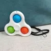 con cordino fidget portachiavi giocattoli bubble popper portachiavi push spinner board antistress decompressione bolle per dita squishies DNA ball G47W6PG