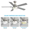 US Stock 52 Inch Ceiling Fan with Light and Remote - Reversible, Dimmable, Speed Adjustable - Modern Style, ETL Listed KBS-5207