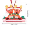 Christmas Decorations 2021 Resin/PVC Wishes Party Decoration Gift Elk Personalized DIY Xmas Tree Ornament Blessing