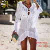Crochet Knitted Beach Cover up robe Tunique pour Pareos Bikini Cover-up Swim coverup Sarong Maillot de bain ups