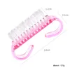 Groothandel 6.5 * 3,5 cm Pink Nail Art Stofborstels Gereedschap Schoon Manicure Pedicure Tool Nagels Accessoires Fingernail Schoonmaken Borstels