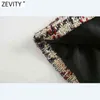 Zevity Donna Vintage Plaid Modello Stampa Cappotto di lana Donna Chic Manica lunga Doppio petto Capispalla Giacche Top CT629 211118