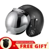 Casques de moto Certification DOT personnalisé Vintage PU casque ouvert quatre saisons hommes femmes rétro moto Scooter Jet Casco