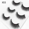 3 paires de cils de vison cils moelleux désordonnés 3D dramatiques longs faux cils naturels fournitures de maquillage en gros