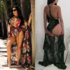 Sexy Kobiety Kwiatowe Bikini Beachwear Cover Up Beach Sukienka Letnie Kostium Kąpielowy Topy