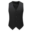 Мужские жилеты костюм без рукавов Slim Fit Vest Four Seasons Leisure Style Столковый цвет дверь Дверь хорошего качества V -шея C99men '