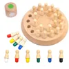 Barn trä minne matcha stick schack roligt färg spelbräda pussel leksaker pedagogisk leksak kognitiv förmåga lärande för barn