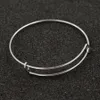 Fnixar 1.6mm Thickness Expandable Bangle Bracelet Diy Charm Wire Adjustable Bangle for Women Gift 60mm 10 Piece/lot Q0717