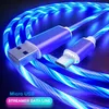 1 M Telefoon Oplaadkabel Flowing Light Cord LED-draad voor Samsung Android Micro USB Type C Verlichte Snelle oplader Nieuwe hoge kwaliteit