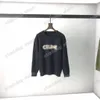 21ss Designers Sweaters luxury Mens Womens Leather letters jacquard letter Man Paris Fashion Tee Top Quality Tees Street long Sleeve luxurys black green