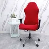 La chaise de jeu élastique de couleur unie couvre le bureau moderne tournant l'ordinateur anti-sale cas de siège amovible housse de chaise 211116