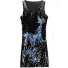 Sexy Party Night Club Jurk Dames Plus Size Bodycon Butterfly Sequin Vest 4039 50 210528