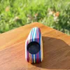 COOL Rainbow Natural Wooden Pipes Dry Herb Tobacco Handpipe Portable Filter Screen Smoking Cigarette Holder Innovative Design Wood Handmade DHL Free