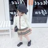 Otoño nueva llegada niñas moda de punto 2 piezas conjuntos suéter abrigo + falda niñas Boutique trajes bebé niña ropa de invierno X0923 493 Y2