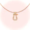 Luxury Designer necklace women039s fashion charm diamond inlaid horseshoe buckle boutique highquality necklace 2 colors goo6256854