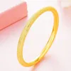 Bracelet classique de Style Simple pour femmes, Bracelet de mariage rempli d'or jaune, bijoux solides, goutte