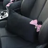 Coussins de siège mignons femmes Bowknot universel voiture appui-tête cou oreiller strass fournitures Auto taille soutien accessoires intérieur