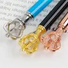 Creative Crown Autorment Crystal Pen Gem Ballpoint School Office Metal кольца роликовые шариковые ручки