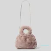 2021 sacchetti serali Semplice donna di alta qualità Peluche Designer Designer Moda Solid Donne Borsa a tracolla Casual Messenger Signore