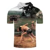 メンズポロスシャツプラスサイズ2022夏の芸術世界的な絵画3D印刷速い乾燥ラペル男性