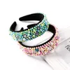 Pérola Rhinestone Largo Headband Bezel Hair Band Hair Band Luxuoso Novo Headwear Hairbands Moda Cabelo Acessórios