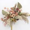 Natural Dried Flower Arrangement Pampas Grass Reed Row DIY Wedding Props Backdrop Decor Arch Wall Customizable 210706