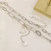Personlig Brev D Halsband För Kvinnor 2021 Uttalande Smycken Silver Färg Hängsmycke Halsband Smycken Party Present