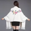 Kunstmatige nertsen bont herfst en winter verdikte warm sjaal jas vrouwelijke cheongsam jurk sjaal cardigan 210427