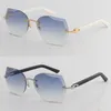 Vente en gros de lunettes de soleil de conduite en plein air Planche C Décoration Cadre en or 18 carats Lunettes de luxe Lunettes de haute qualité mâle et femelle Cornes mixtes UV400 Lentille chaude