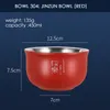 Cor 304 Tigela de Aço Inoxidável Dupla Contentor Anti-escaldível Recipiente Coreano Salada de Arroz Bacia Ramen Instant Noodle Soup Tigela Metal