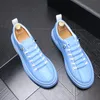 Men Leather Casual Shoes Spring Autumn New Designer Crocodile Print Fashion Lace-Up Flat Leisure Shoes b36