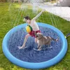 PET Yağmurlama Pad Play Soğutma Mat Yüzme Havuzu Şişme Su Sprey Pedi Mat Küvet Yaz Serin Köpekler Malzemeleri için Küvet