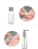 8 st Kosmetiska flaskor Set Refillable Compacts Portable Skincare Tooilitry Packing Bottle Transparent Tomma Makeup Face Cream Containers