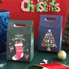 Creative Christmas Gift Bags Cookies Snoep Snack Wrap Kleurrijke Santa Claus Kousen Sneeuwpop Verpakking Xmas Party Boxes Decor