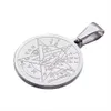 10pcs Religia 304 Stal nierdzewna płaska Rzeźbiona Tetragrammaton Pentagram Wiccan Pendant Classic 27x24x2mm Otwór 9x5mm G0927182W