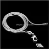 Ketens kettingen hangers 1 mm 925 sterling sier vergulde slangen ketting kreeft klempels keten sieraden 16 18 20 22 24 inch