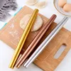 304 Stainless Steel Rolling Pin Household Rolling Pin Dumpling Skin Artifact Dry Noodle Rolling Noodle Kitchen Baking Tool Large 211008