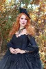 Victorian Gothic Black Wedding Vestidos Clássicos Vestidos Bridais Manga Longa Noiva Robe de Marrige Para Mulheres Especial Ocasião Vestidos Personalizados