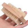 Natürliche Wildschweinborstenbürste Holznagelbürste Fußreinigungsbürste Körpermassagewäscher Make-up-Werkzeuge DAW346