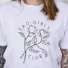 Streetwear Sad Girls Club Flower Cute T-Shirt Women 100% Cotton Aesthetic Grunge Tumblr Graphic Tee Tops Fashion Women Clothes 210518