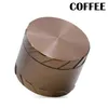 Aluminum alloy diameter 63mm grinder latest tire card printing deduction four layer smoke grinders