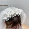 Saç Aksesuarları Bantlar Çocuklar Kız için Prenses Hairbands Iplik Peçe Taç Yay Düğüm Çiçek Çocuk Kore El Yapımı Toptan