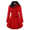 Dames wollen dames melanges dames trench jas dubbele borsten riem herfst winter Koreaanse stijl slanke revers overjas warm