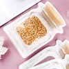 Food Storage Zipper Bags Smell Proof Reusable Mason Jar Lock Stand Up Bag Bottle Shape Plastic Grade Bags Gifts