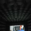 4.8x4.8x3.6 m Siyah Küp Çadır Şişme Cabina Partisi Disko Kare Çalar Eğimli Hava Evi Balon Sticker Kapı Kapak Ile